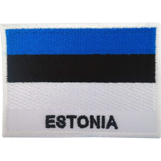 Estonia Flag Patch Iron On / Sew On Badge Embroidered Estonian Embroidery Motif