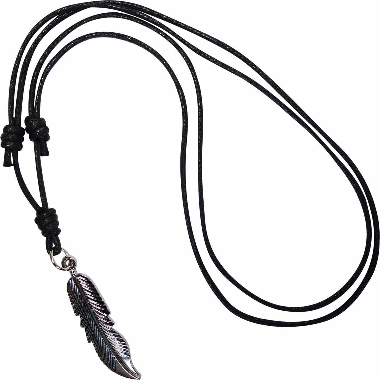 Feather Pendant Chain Necklace Mens Womens Girls Boys Childrens Ladies Jewellery