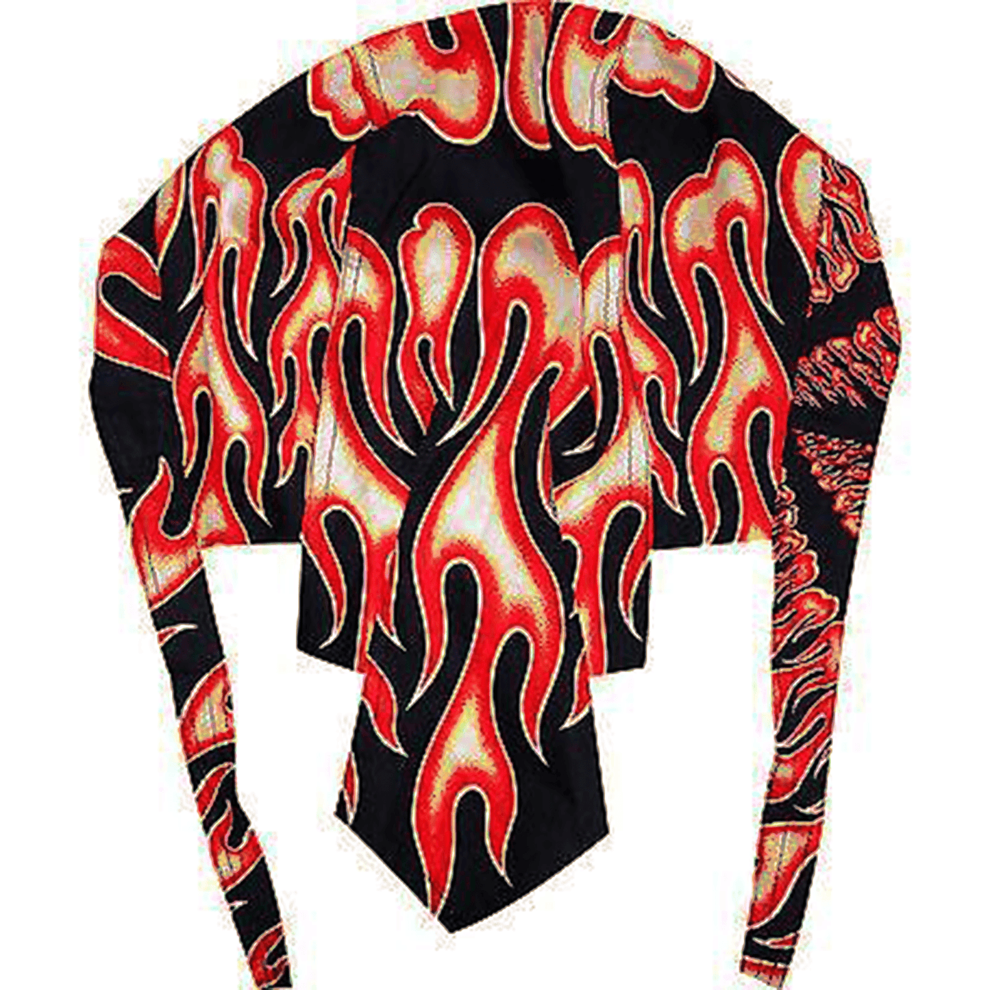Fire Flames Black Durag Bandana Motorcycle Biker Cycling Hat Cap Doorag Zandana