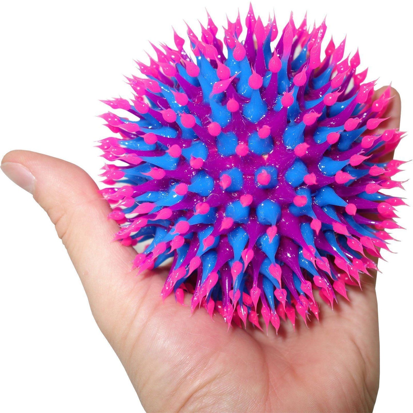 Fluorescent Neon UV Rubber Silicone Bouncy Ball Toy Mini Football PinkPurpleBlue