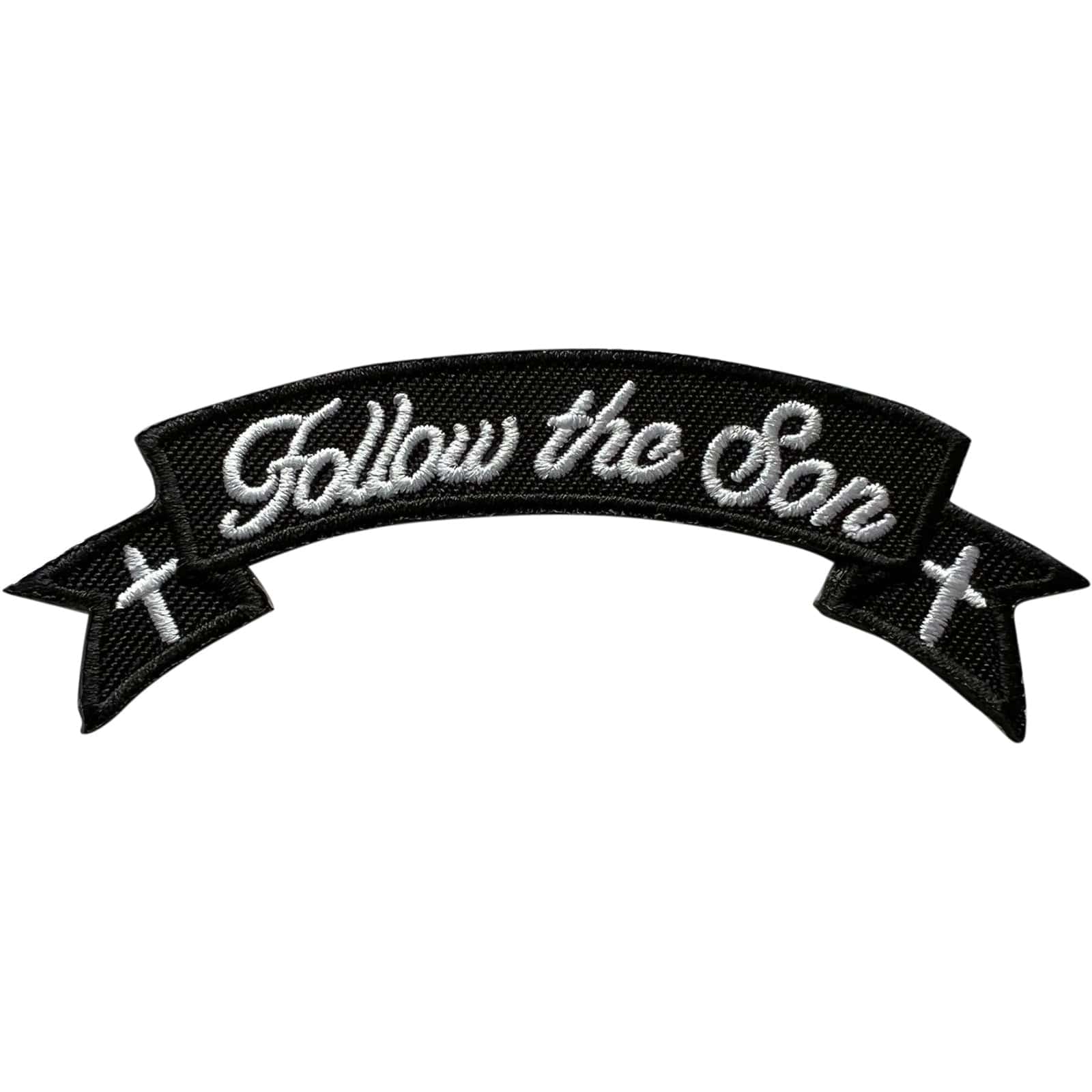 Follow The Son Patch Iron Sew On Jesus Cross Christian Biker Embroidered Badge