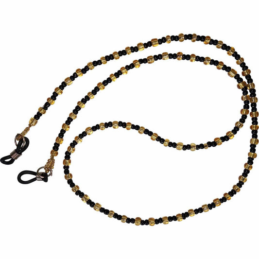 Glasses Chain Eyewear Eyeglass Spectacle Sunglasses Holder Black Gold Neck Strap