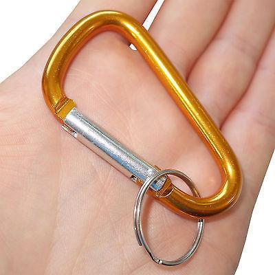 Gold Carabiner Karabiner Key Ring Chain Fob Keyring Bag Belt Security Keychain Gold Carabiner Karabiner Key Ring Chain Fob Keyring Bag Belt Security Keychain