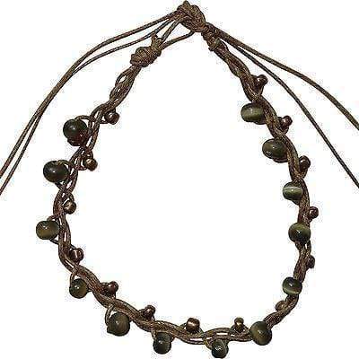 Green Ankle Bracelet Foot Anklet Chain Mens Womens Girls Boys Kids Feet Jewelry