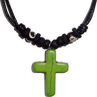 Green Jesus Cross Pendant Chain Necklace Mens Womens Ladies Boys Girls Jewellery Green Jesus Cross Pendant Chain Necklace Mens Womens Ladies Boys Girls Jewellery