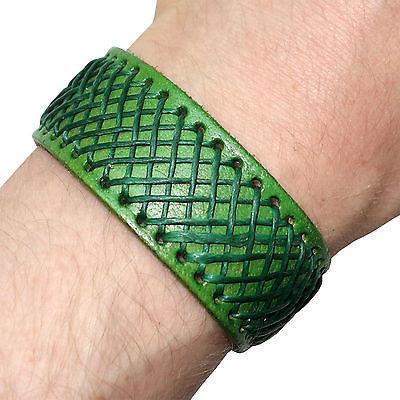 Green Leather Cuff Bracelet Wristband Bangle Mens Womens Ladies Girls Boys Kids Green Leather Cuff Bracelet Wristband Bangle Mens Womens Ladies Girls Boys Kids