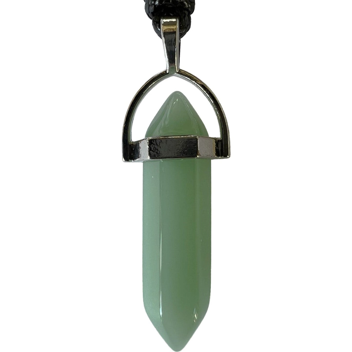 Green Prehnite Crystal Necklace Pendant Womens Mens Girls Quartz Gem Jewellery