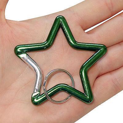 Green Star Carabiner Karabiner Key Ring Chain Fob Keyring Keychain Bag Belt Clip Green Star Carabiner Karabiner Key Ring Chain Fob Keyring Keychain Bag Belt Clip
