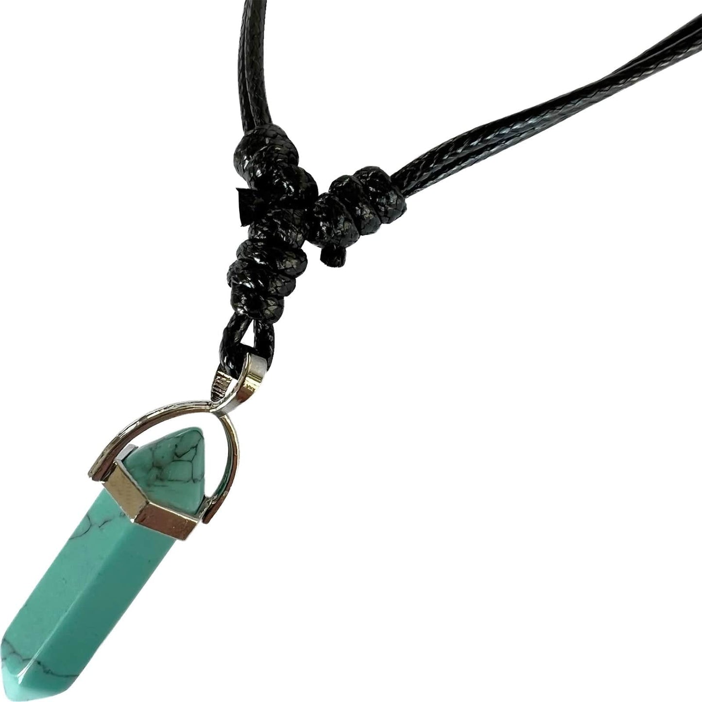 Green Turquoise Howlite Crystal Necklace Pendant Womens Mens Boy Girls Jewellery