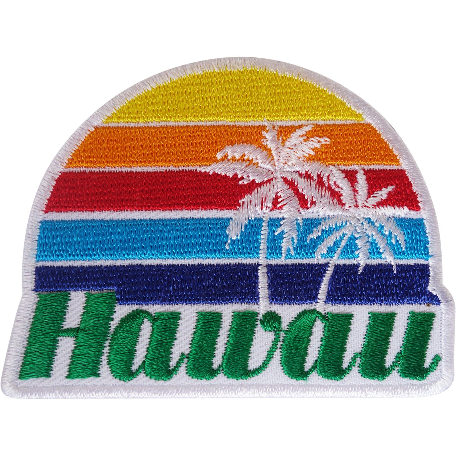 Hawaii Patch Iron On Sew On T Shirt Skirt Palm Trees Hawaiian Embroide
