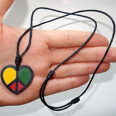 Heart Peace Love Pendant Chain Necklace Womens Girls Kid Ladies Surfer Jewellery Heart Peace Love Pendant Chain Necklace Womens Girls Kid Ladies Surfer Jewellery