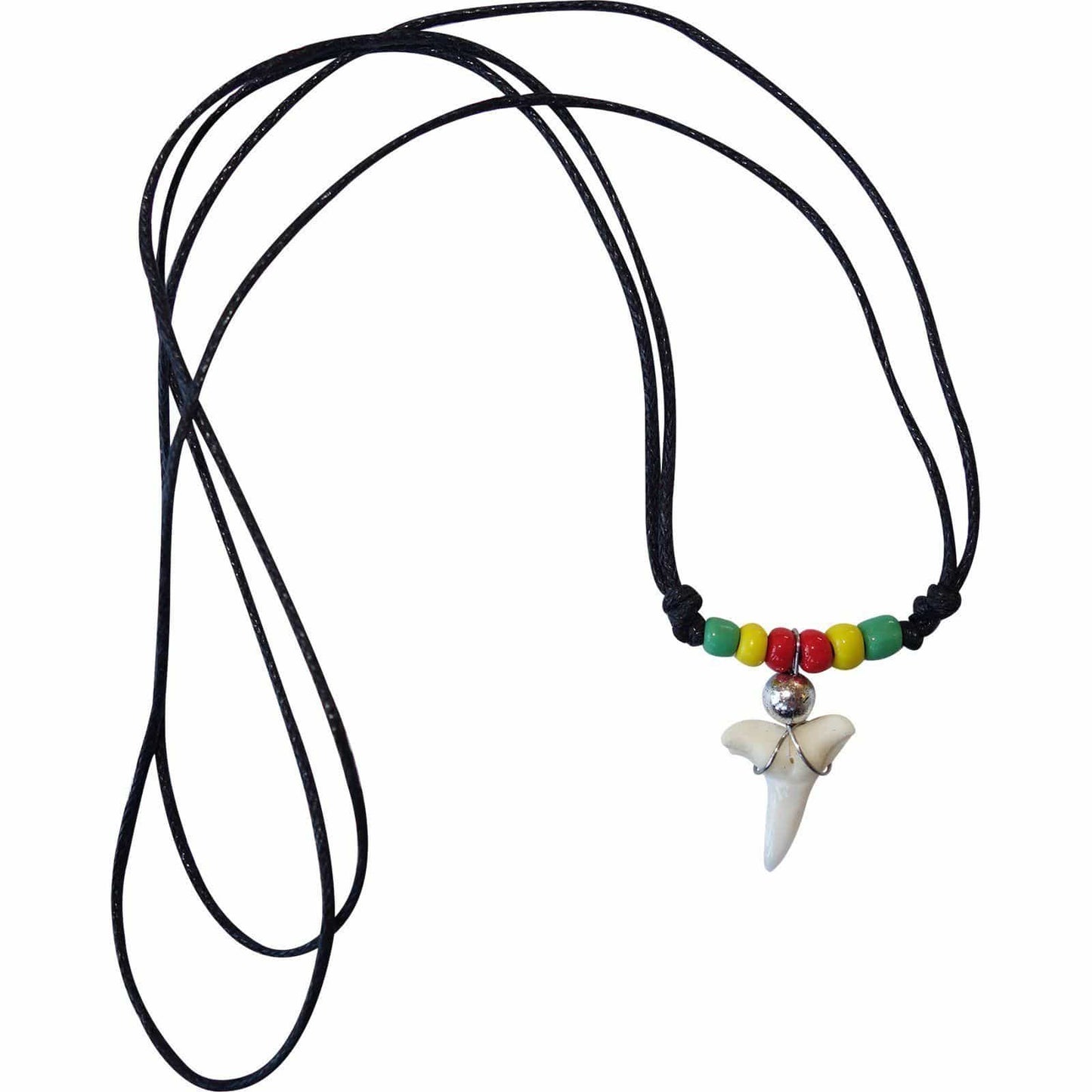 Shark Tooth Necklace Pendant Chain Mens Womens Boys Girls Reggae Rasta Jewellery
