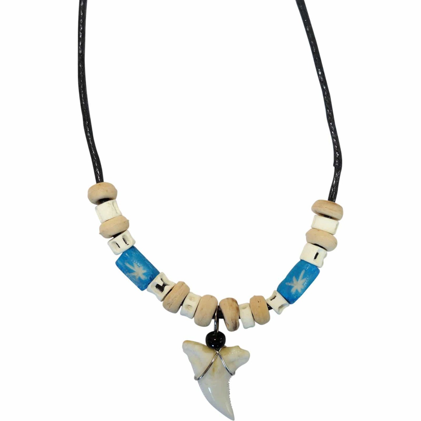 Shark Tooth Necklace Pendant Cord Chain Mens Ladies Boys Girls Womens Jewellery