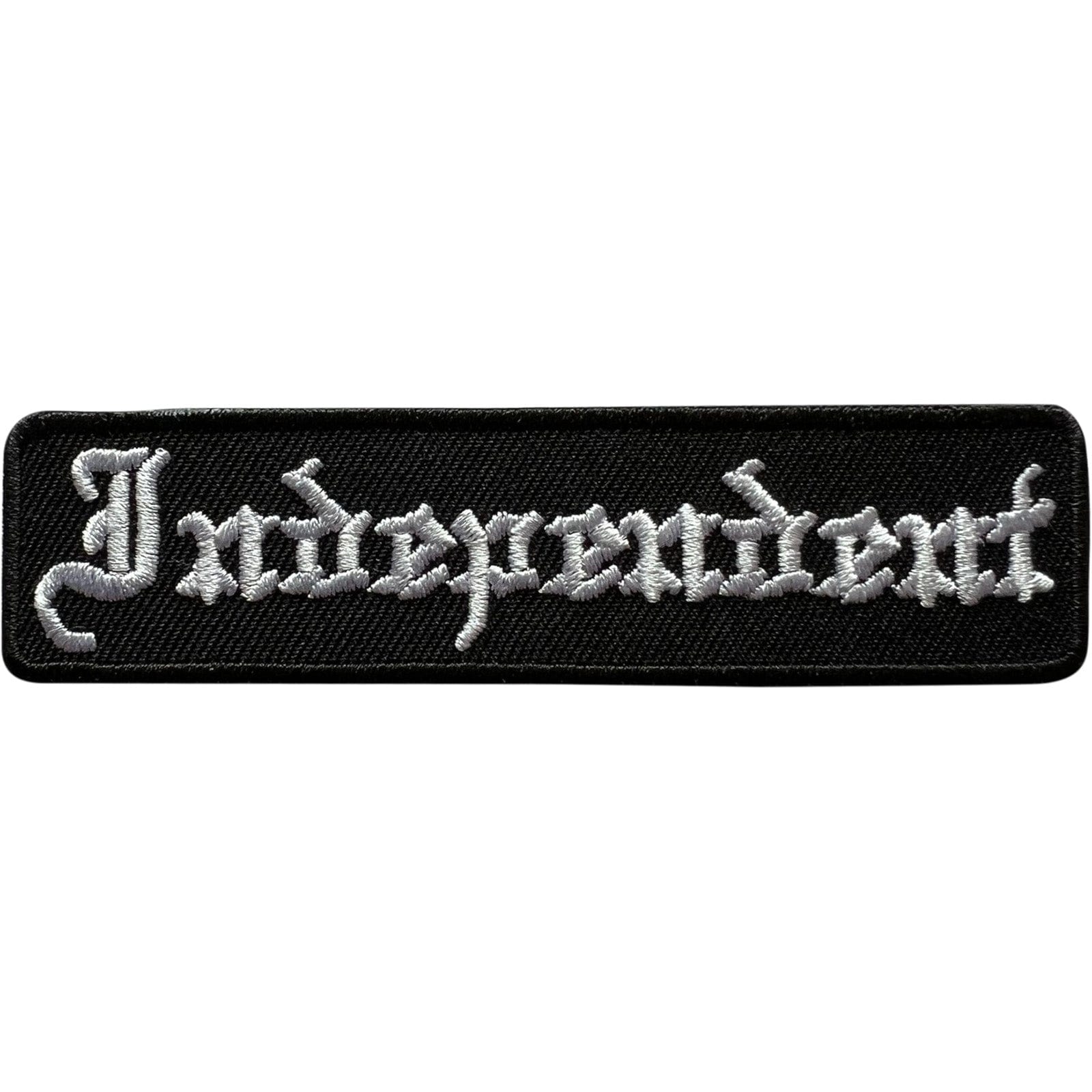 Independent Patch Iron Sew On Black Embroidered Badge Motorcycle Motorbike