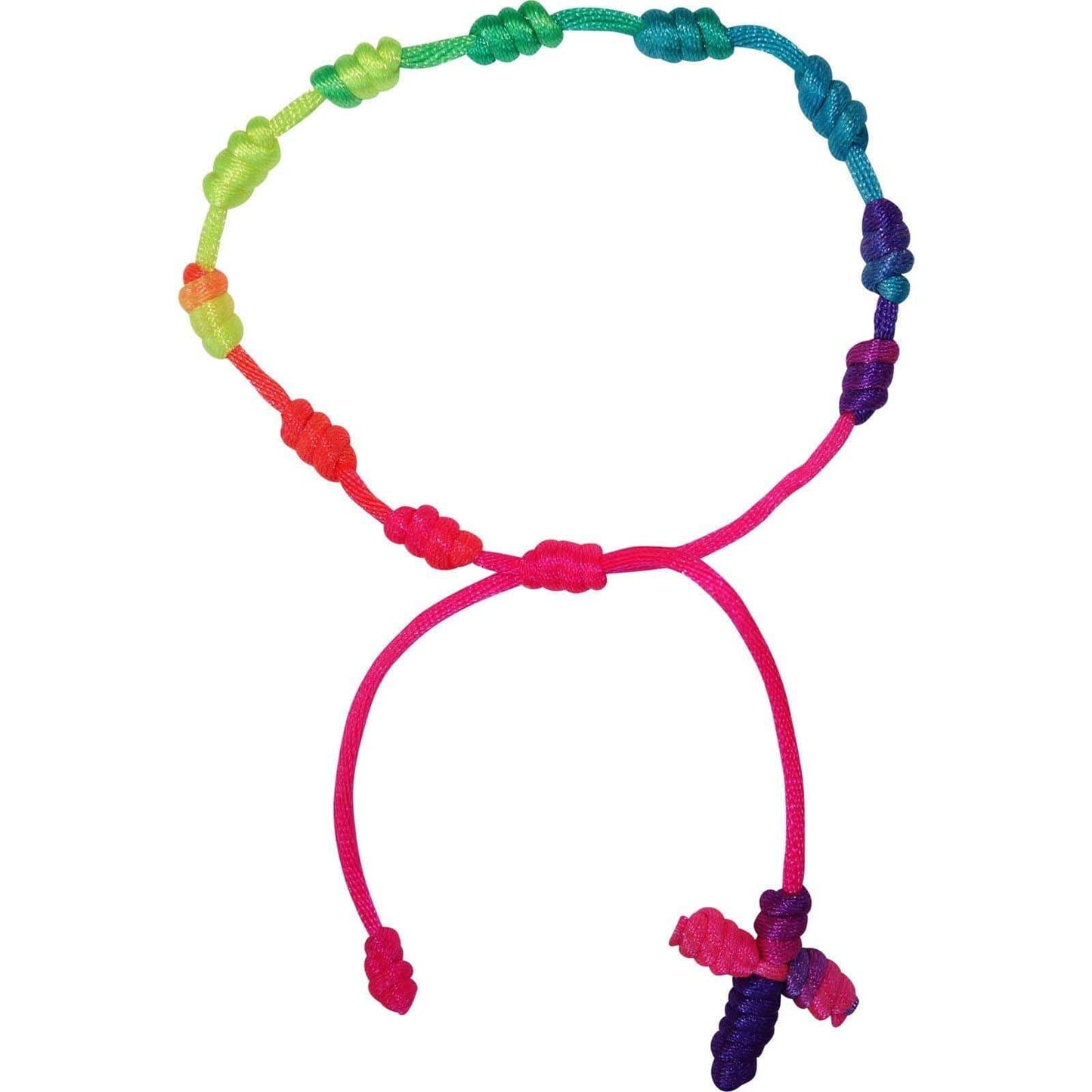 Jesus Cross Cotton Neon Bracelet Rainbow Wristband Fluorescent Bangle Jewellery