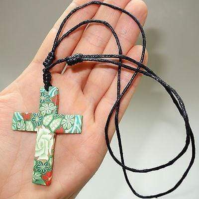 Jesus Cross Pendant Necklace Chain Flower Power 60s 70s Fancy Dress Mens Womens Jesus Cross Pendant Necklace Chain Flower Power 60s 70s Fancy Dress Mens Womens