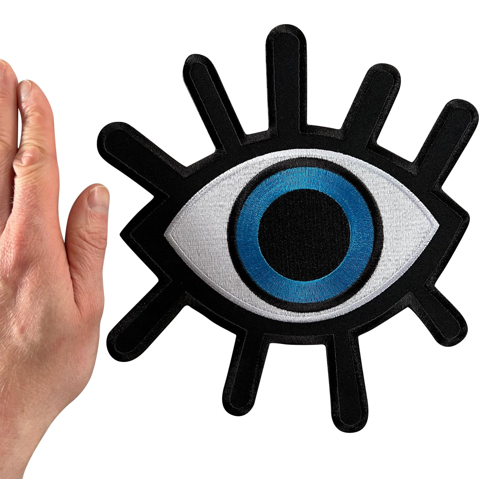 Large All Seeing Evil Eye Patch Iron Sew On T Shirt Jacket Big Embroidered Badge