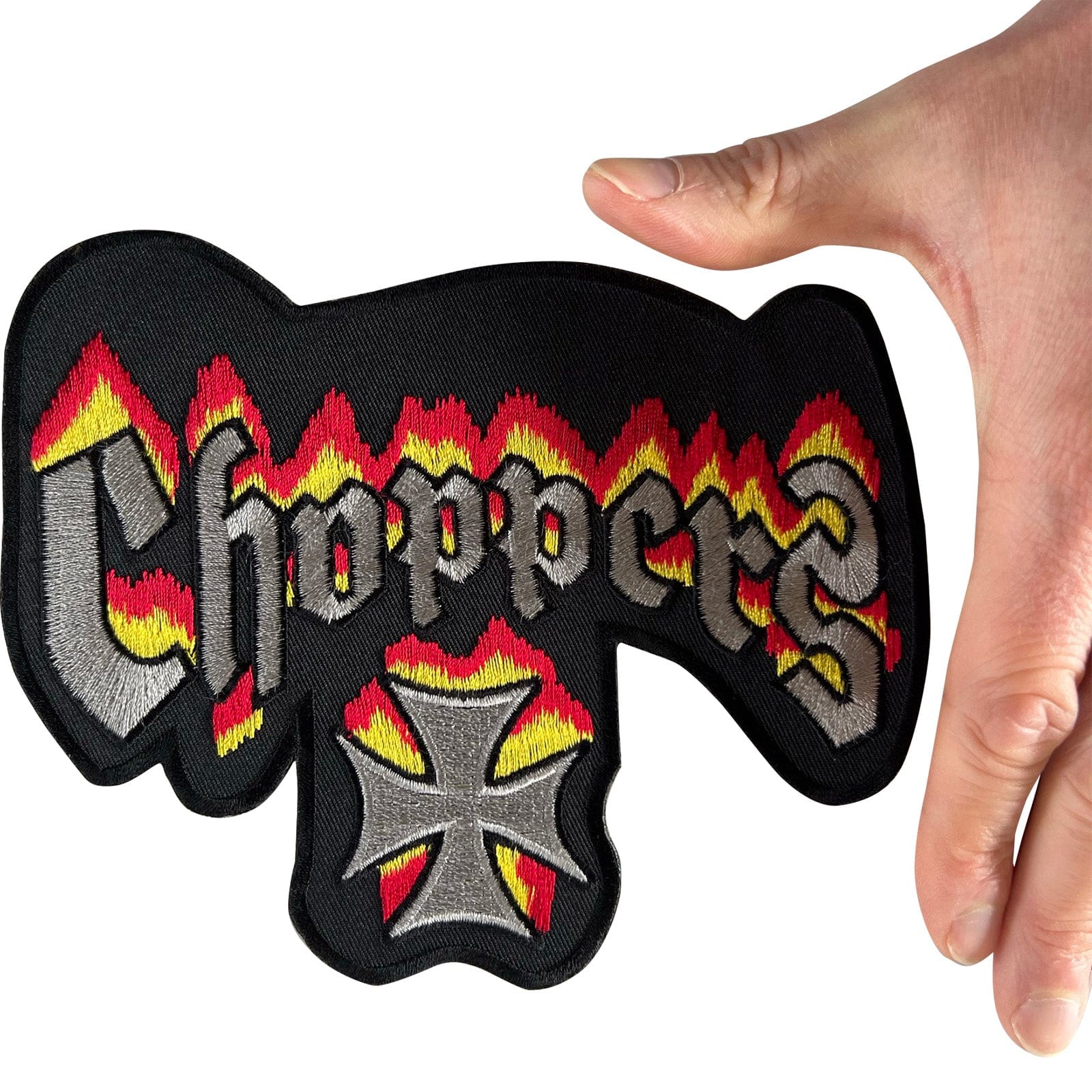 Large Choppers Cross Motorcycle Motorbike Jacket Vest Patch Iron On Se