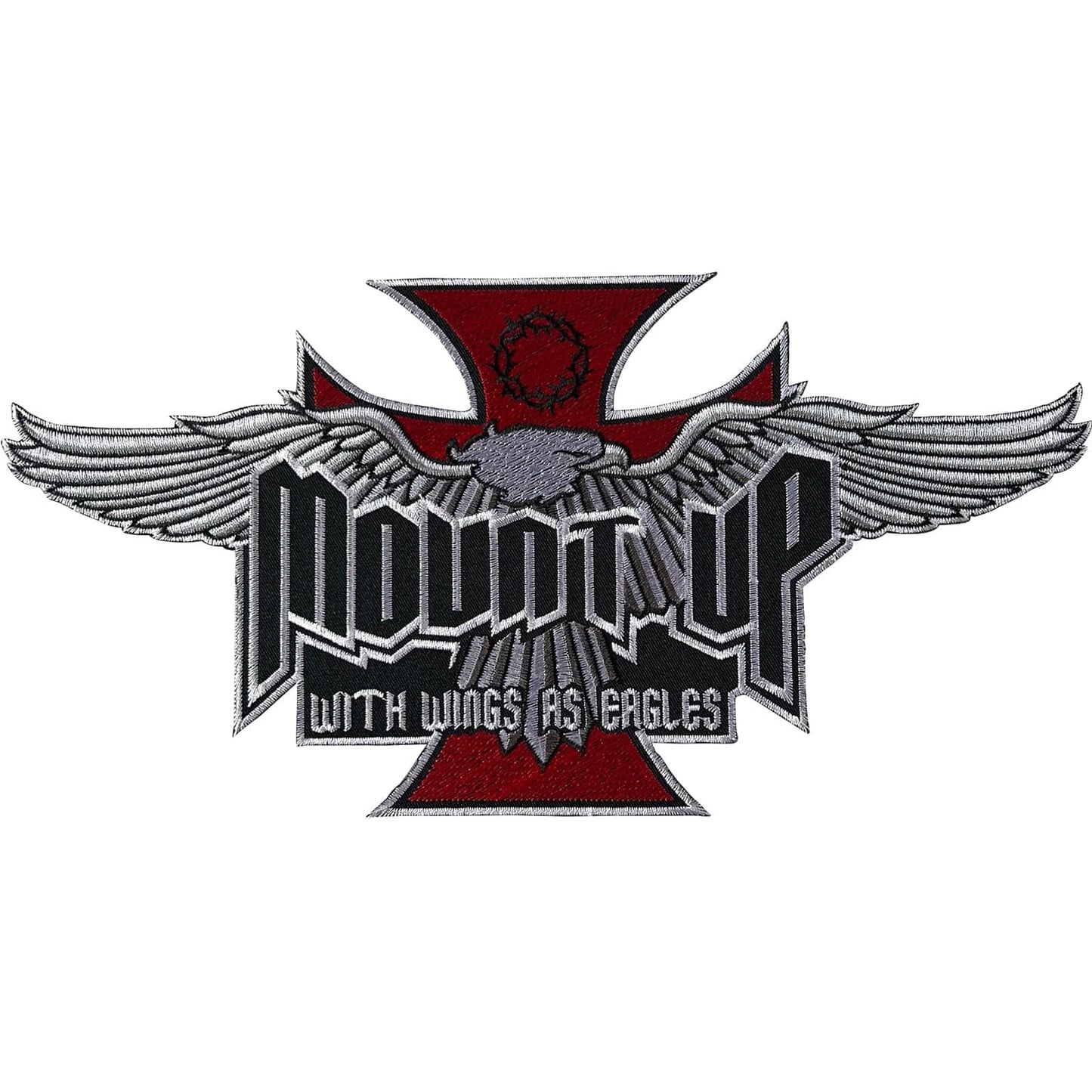 Large Eagle Cross Patch Iron Sew On Motorbike Motorcycle Jacket Embroidery Badge