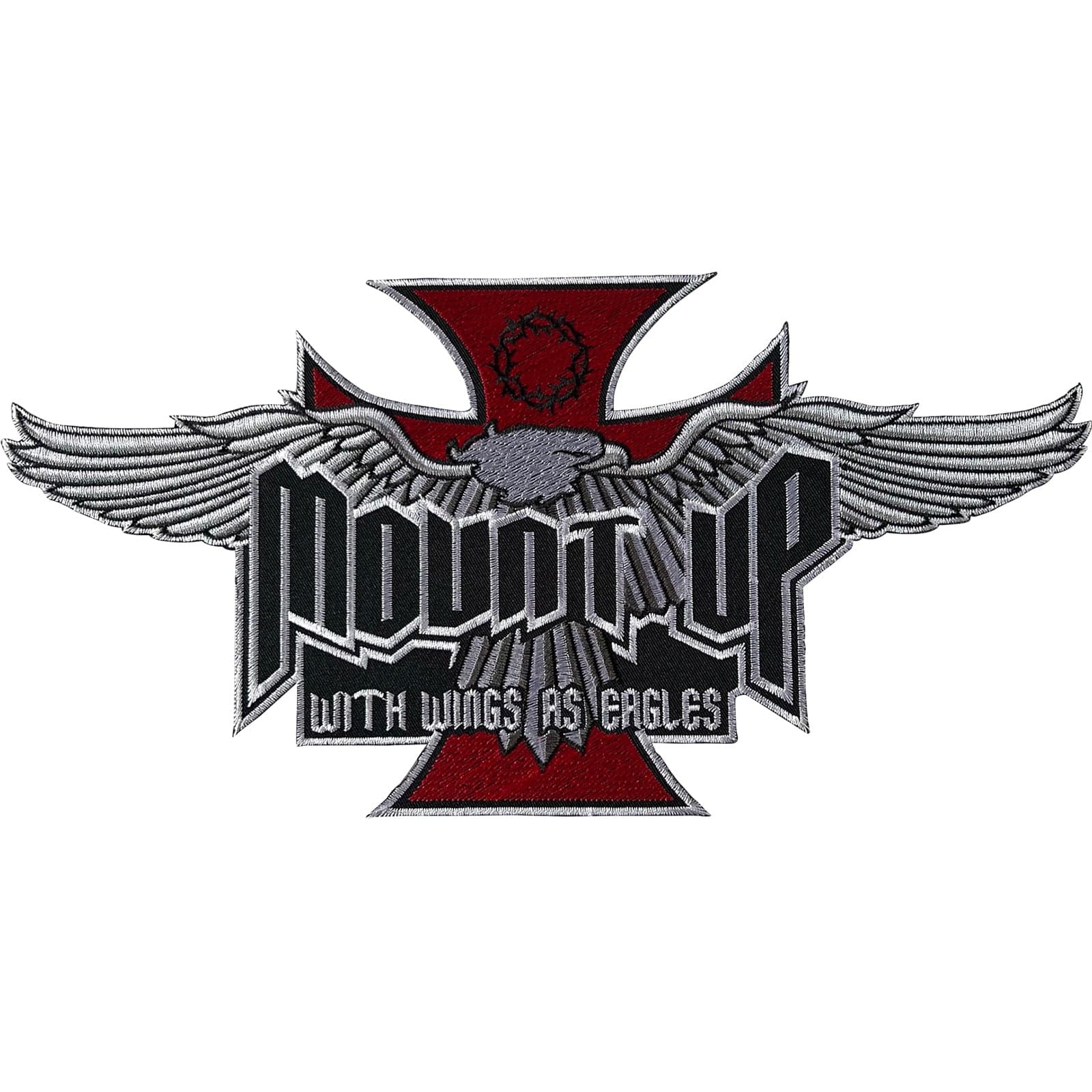 Large Eagle Cross Patch Iron Sew On Motorbike Motorcycle Jacket Embroidery Badge