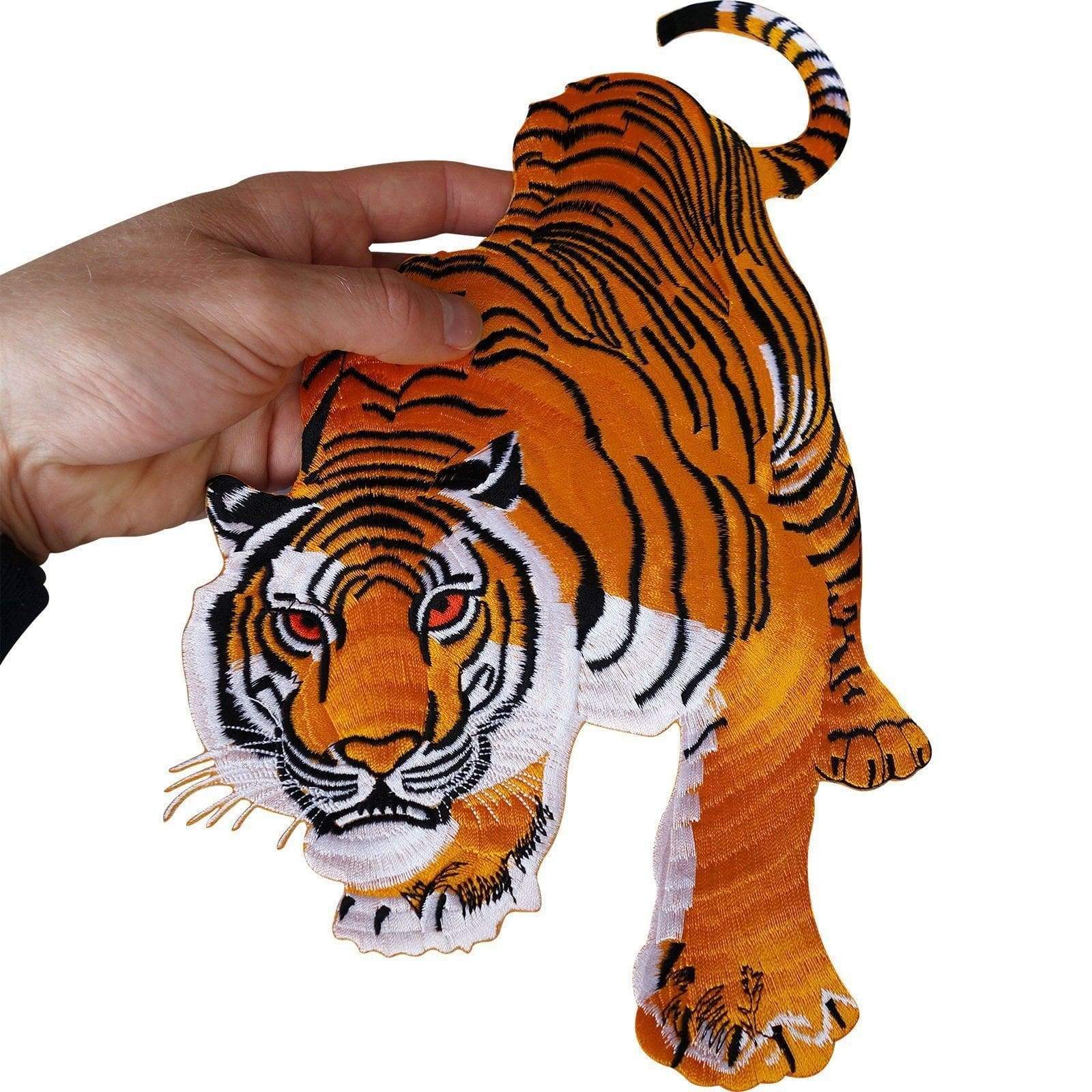 Large Iron On Sew On Tiger Patch Biker Motorcycle Motorbike Jacket T Shirt Badge
