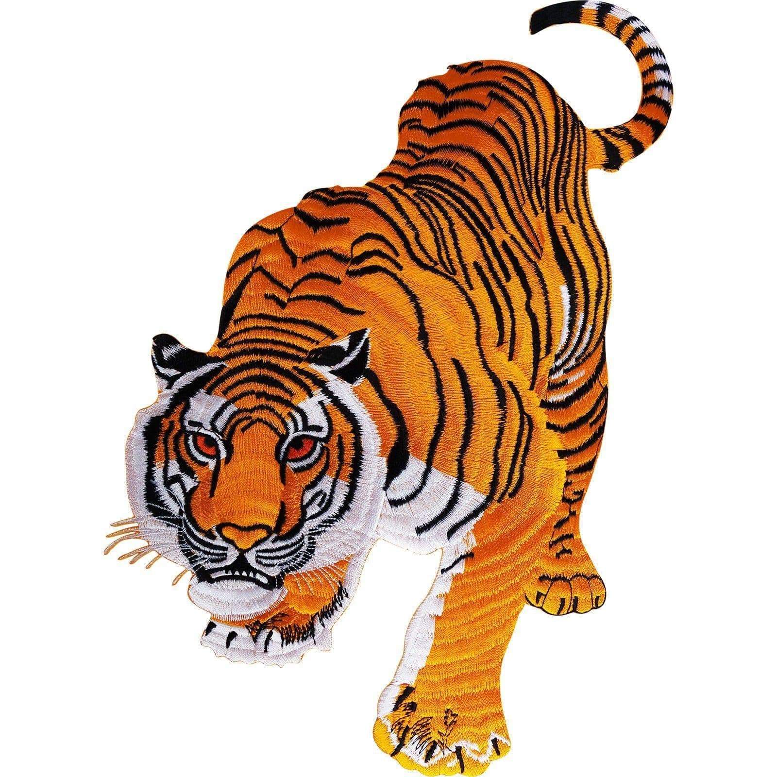 Large Iron On Sew On Tiger Patch Biker Motorcycle Motorbike Jacket T Shirt Badge