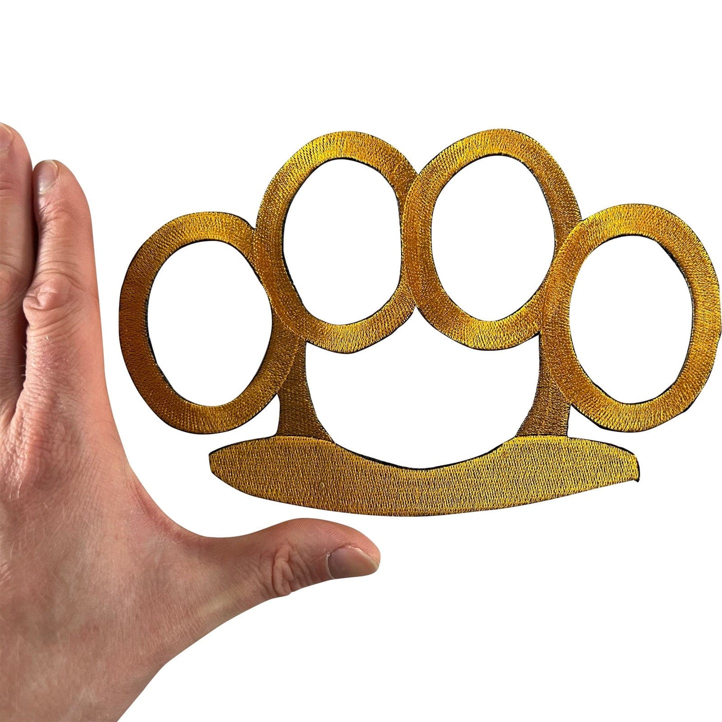 Large Knuckle Duster Iron Or Sew On Embroidered Patch Embroidery Badge Applique