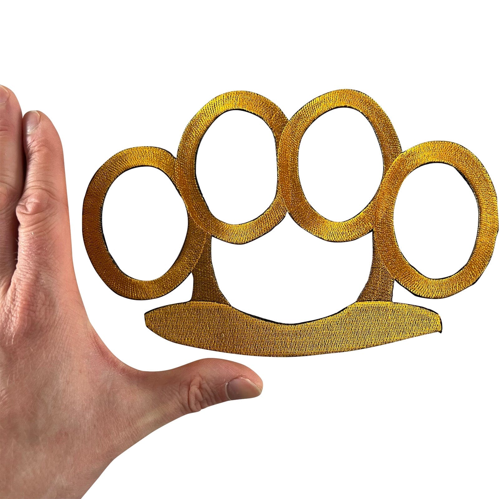 Large Knuckle Duster Iron Or Sew On Embroidered Patch Embroidery Badge Applique