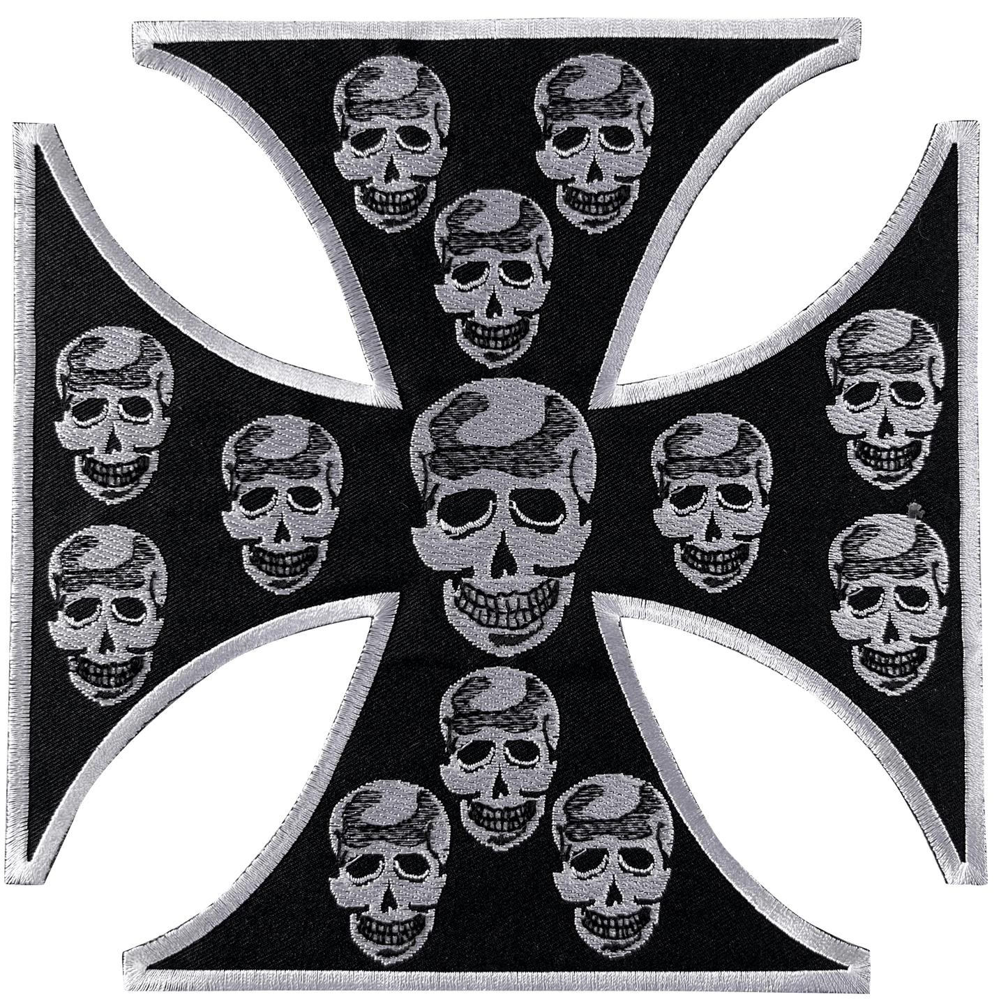 Large Skull Cross Patch Iron Sew On Denim Leather Jacket Big Embroidered Badge