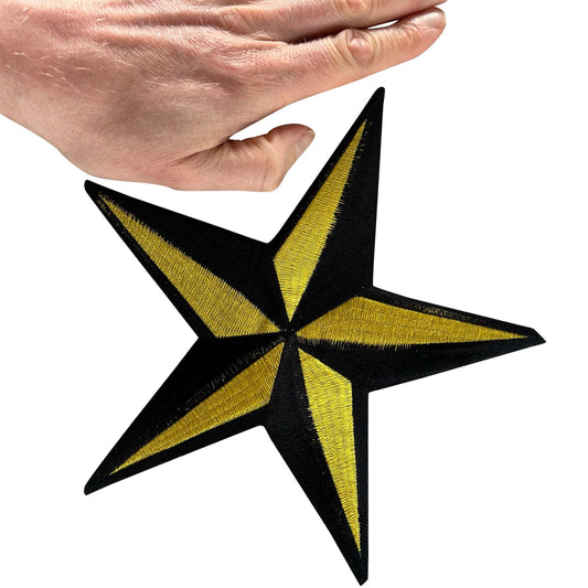 Large Star Patch Iron Sew On Clothes Big Embroidered Crafts Applique Badge Motif