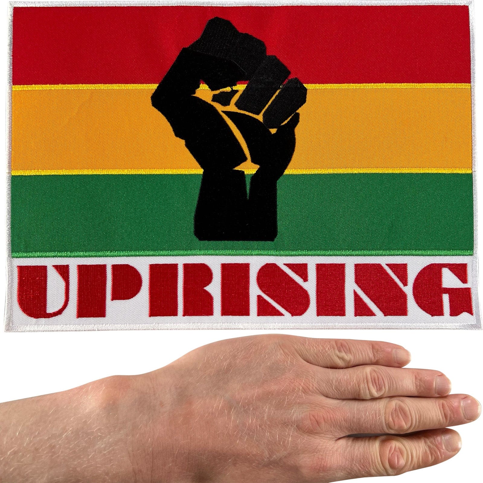Large Uprising Black Lives Matter Power Fist Patch Iron Sew On Embroid
