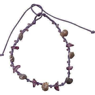 Lavender Ankle Bracelet Beach Shell Foot Anklet Chain Ladies Kids Feet Jewellery