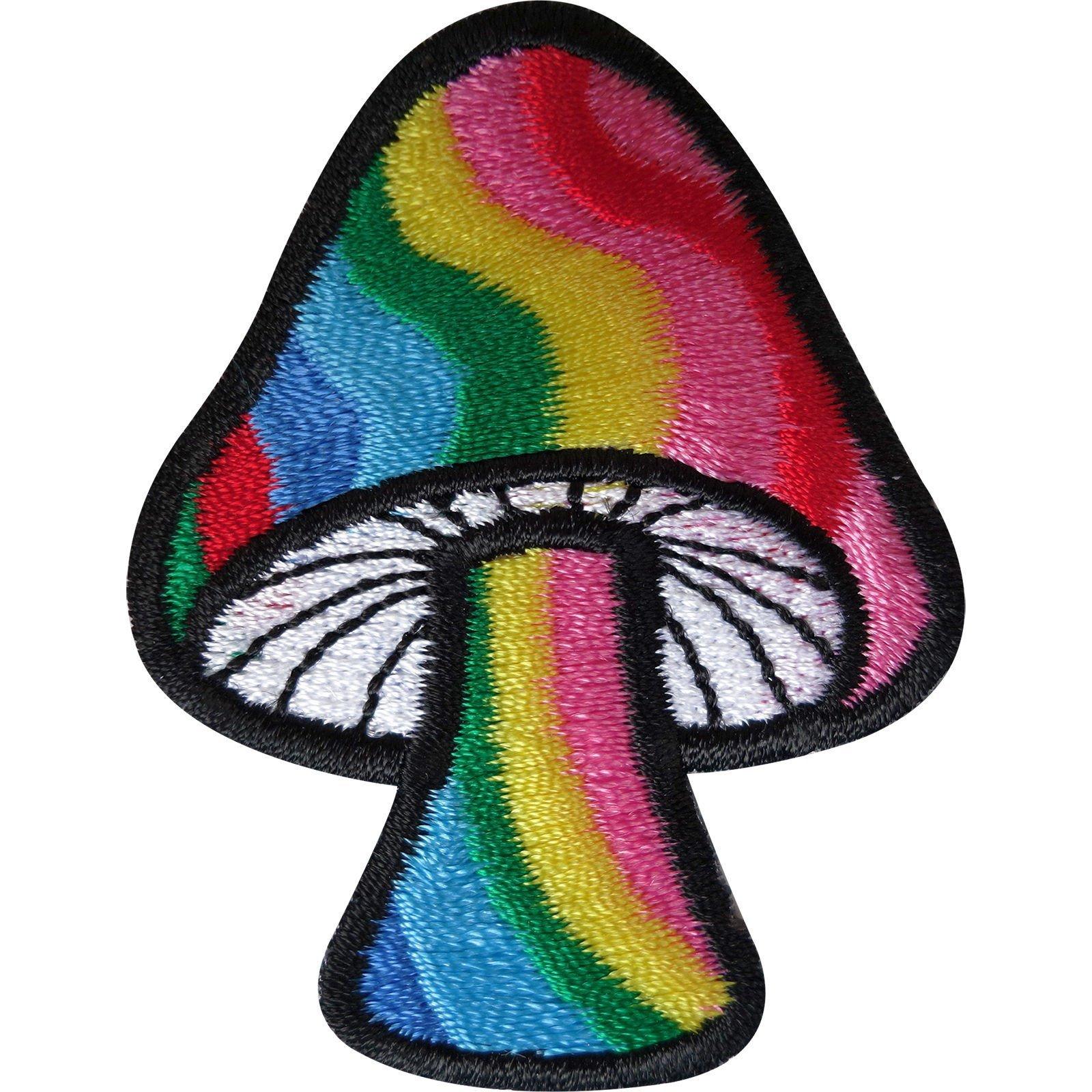 Magic Mushroom Patch Iron Sew On Clothes Jacket Bag Hippie 60s Embroid