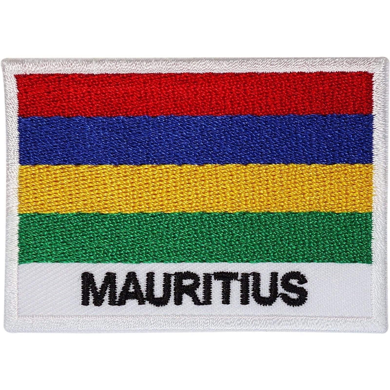 Mauritius Flag Patch Embroidered Badge Iron Sew On Clothes Jeans Hat T Shirt Bag