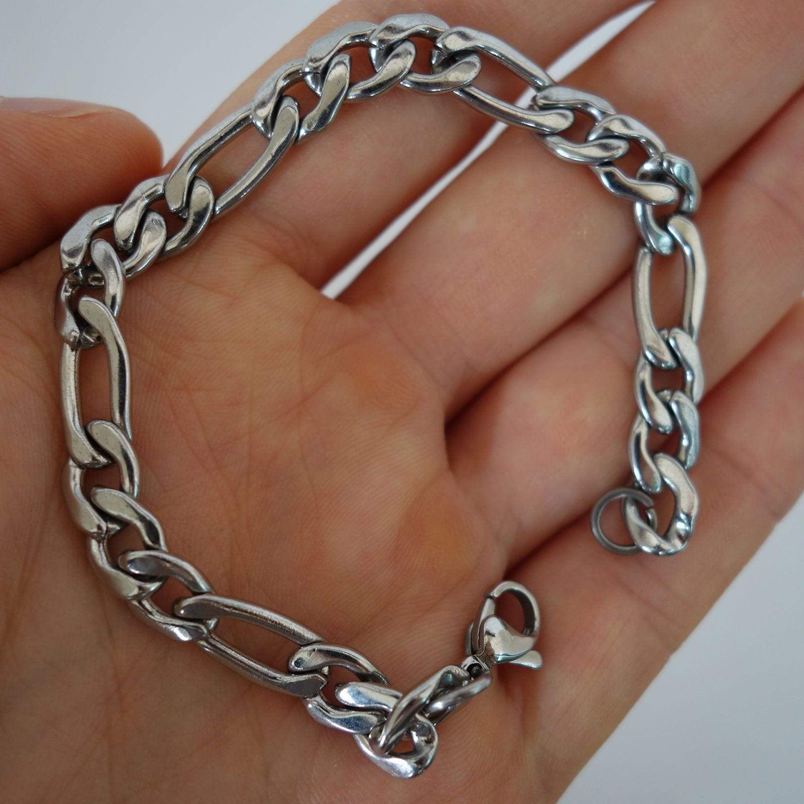 Mens Silver Colour Solid Steel Curb Bracelet Mans Metal Chain Jewellery Jewelry Mens Silver Colour Solid Steel Curb Bracelet Mans Metal Chain Jewellery Jewelry