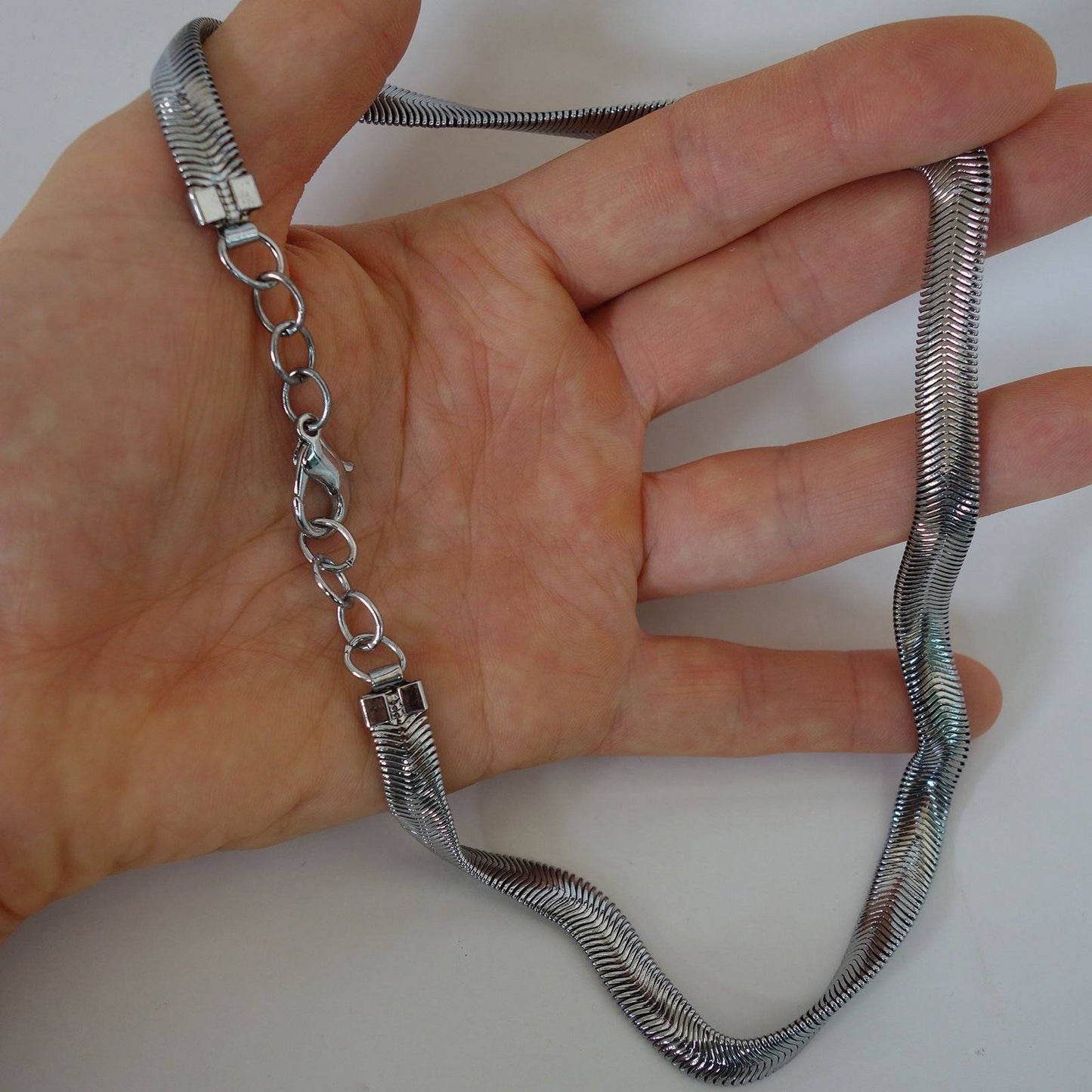 Mens Silver Colour Solid Steel Curb Chain Necklace Thick Metal Mans Jewellery Mens Silver Colour Solid Steel Curb Chain Necklace Thick Metal Mans Jewellery