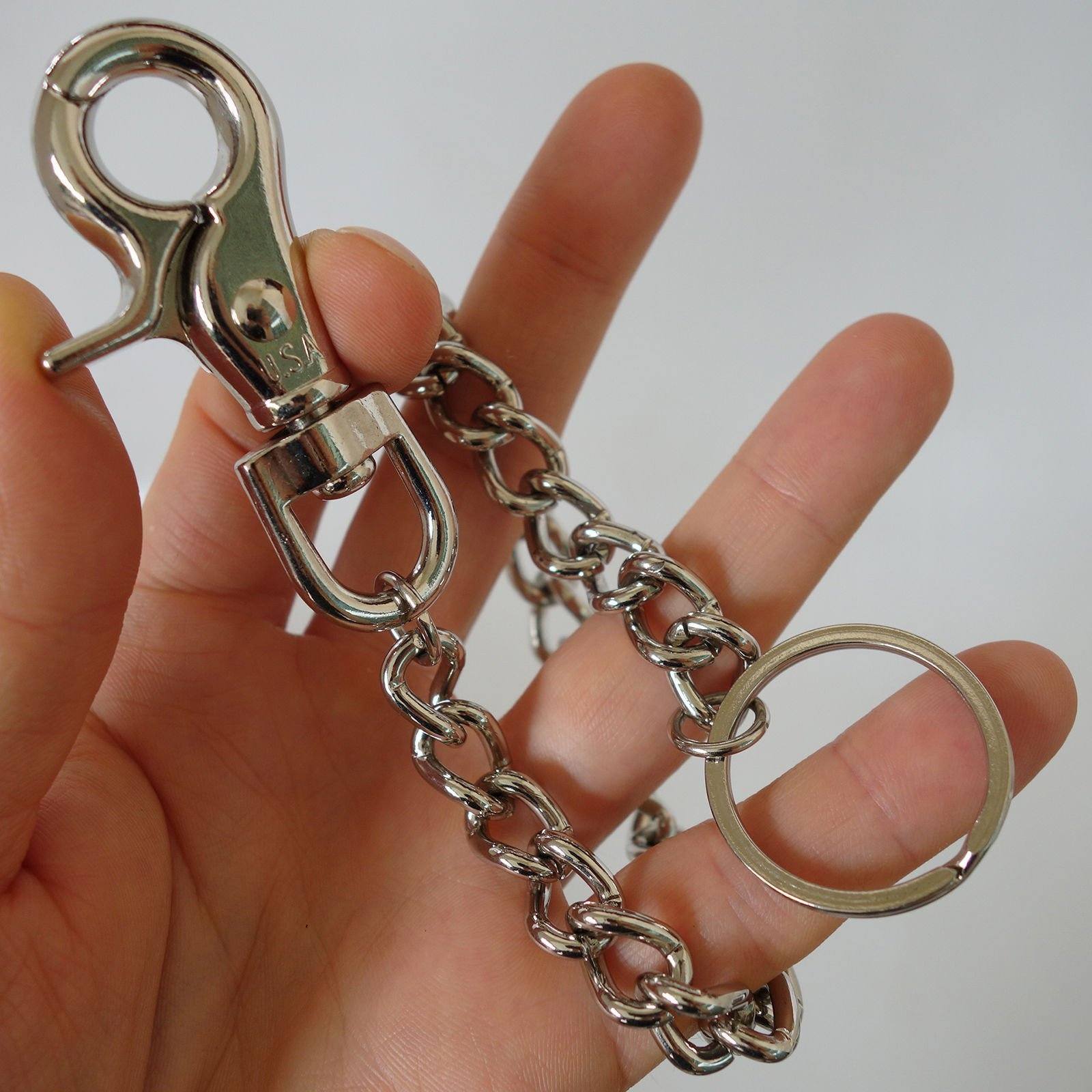 Metal Hipster Chain Keychain Keyring Wallet Belt Clip Thick Solid Strong Heavy Metal Hipster Chain Keychain Keyring Wallet Belt Clip Thick Solid Strong Heavy
