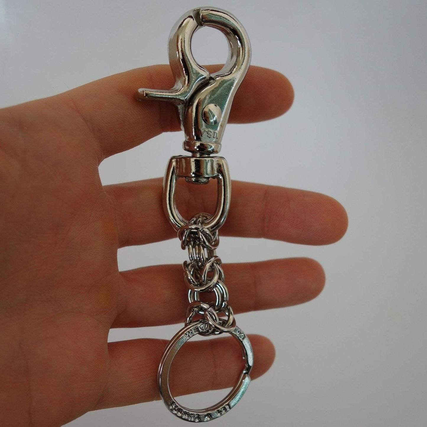 Metal Keyring Keychain Belt Loop Key Holder Fob Chain Dog Collar Lead Leash Clip Metal Keyring Keychain Belt Loop Key Holder Fob Chain Dog Collar Lead Leash Clip