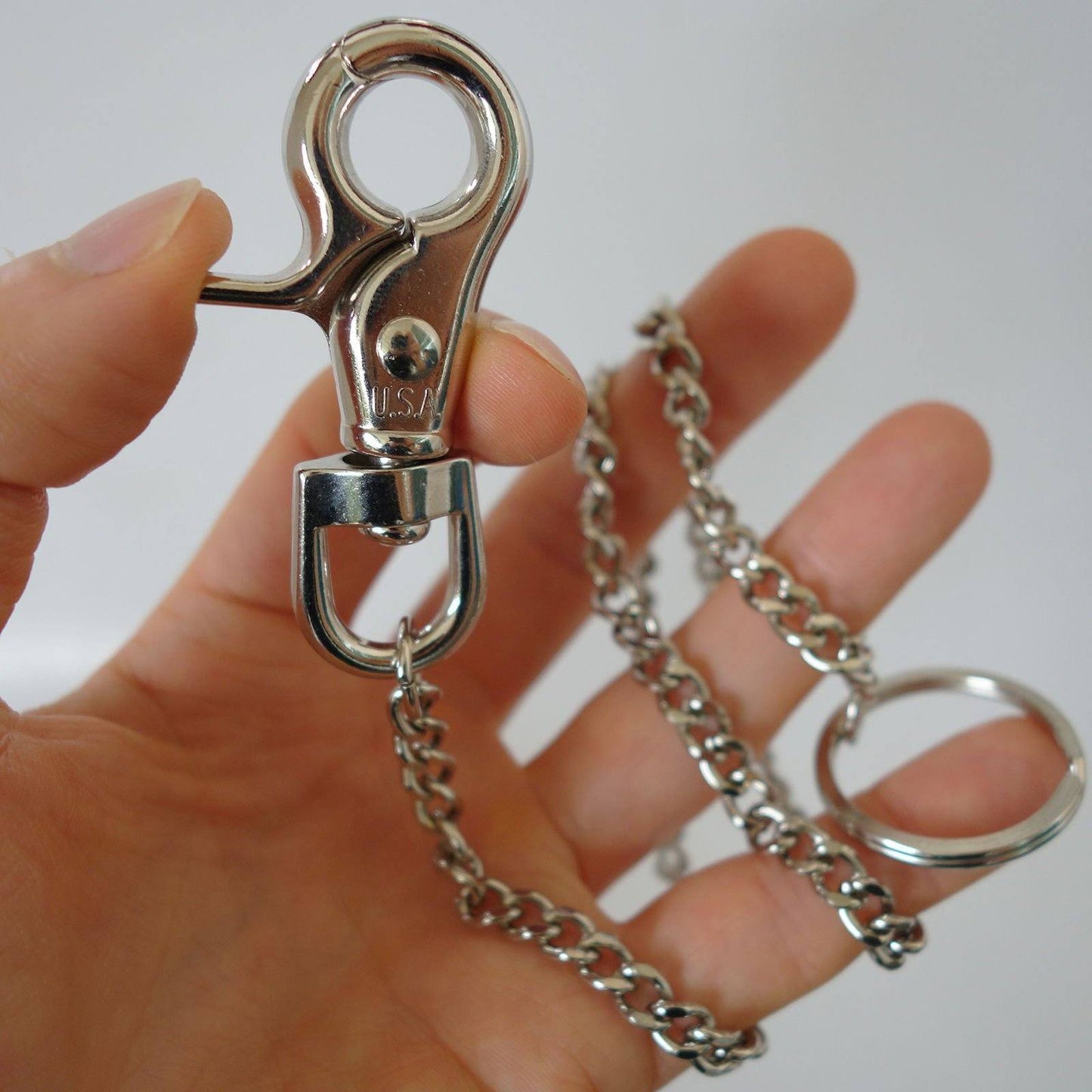 Metal Keyring Keychain Biker Security Hipster Chain Belt Clip Wallet Key Holder Metal Keyring Keychain Biker Security Hipster Chain Belt Clip Wallet Key Holder