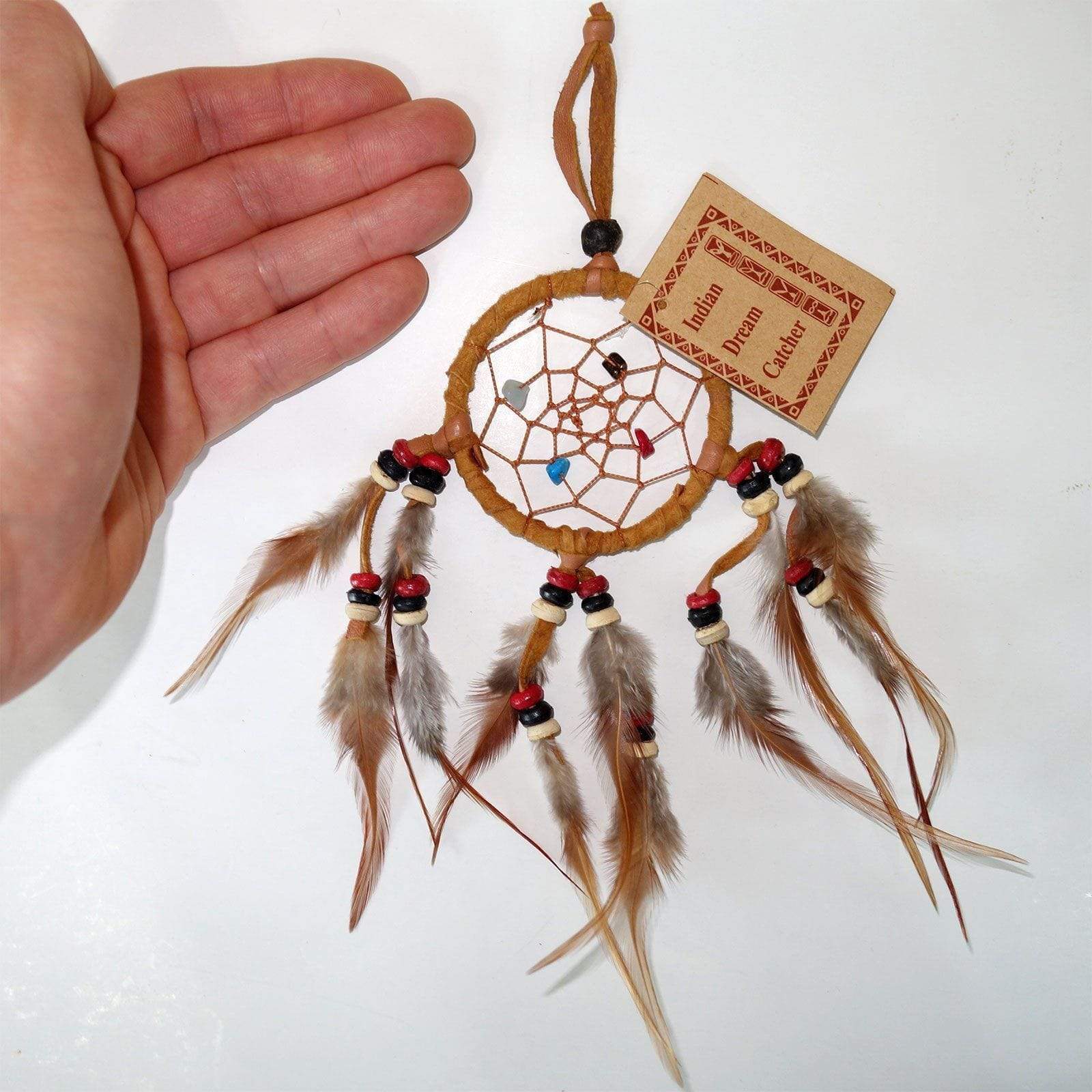 Mini Brown Dreamcatcher Childrens Kids Boys Girls Bedroom Car Decor Toy Present