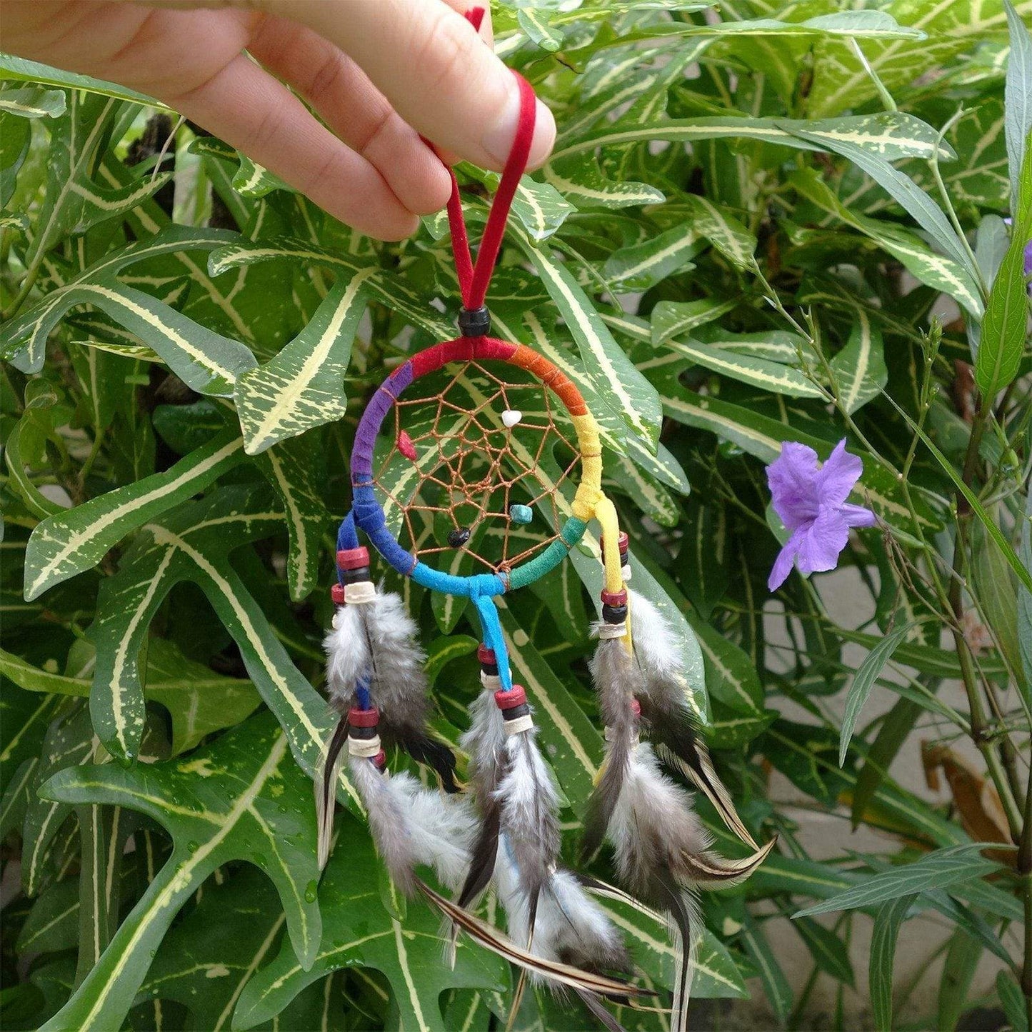Mini Rainbow Dreamcatcher Childrens Kid Boys Girls Bedroom Car Decor Toy Present