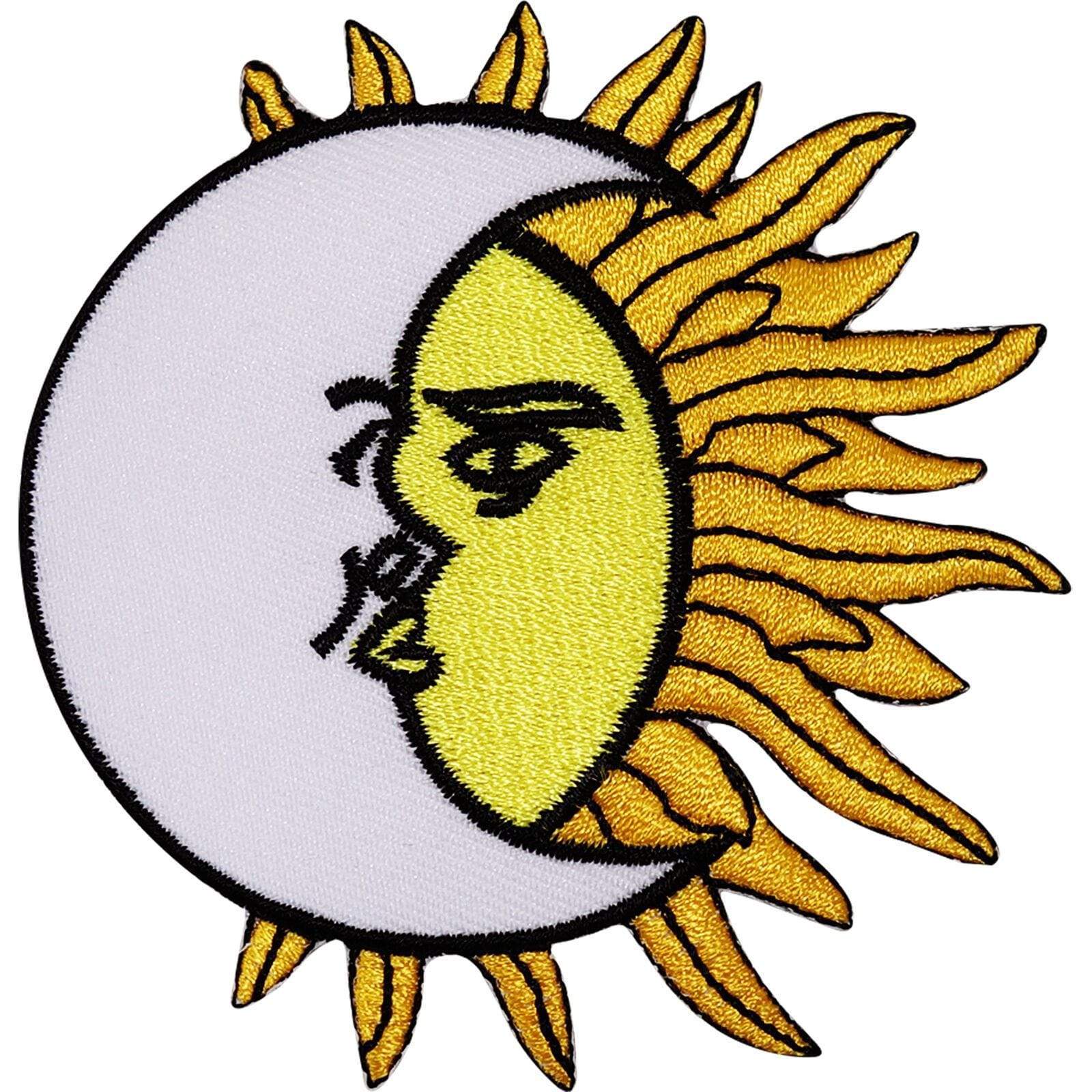 Moon Patch Moon Sun Embroidered Iron On Patch Sew On Patch Clothes Dress Skirt Sh