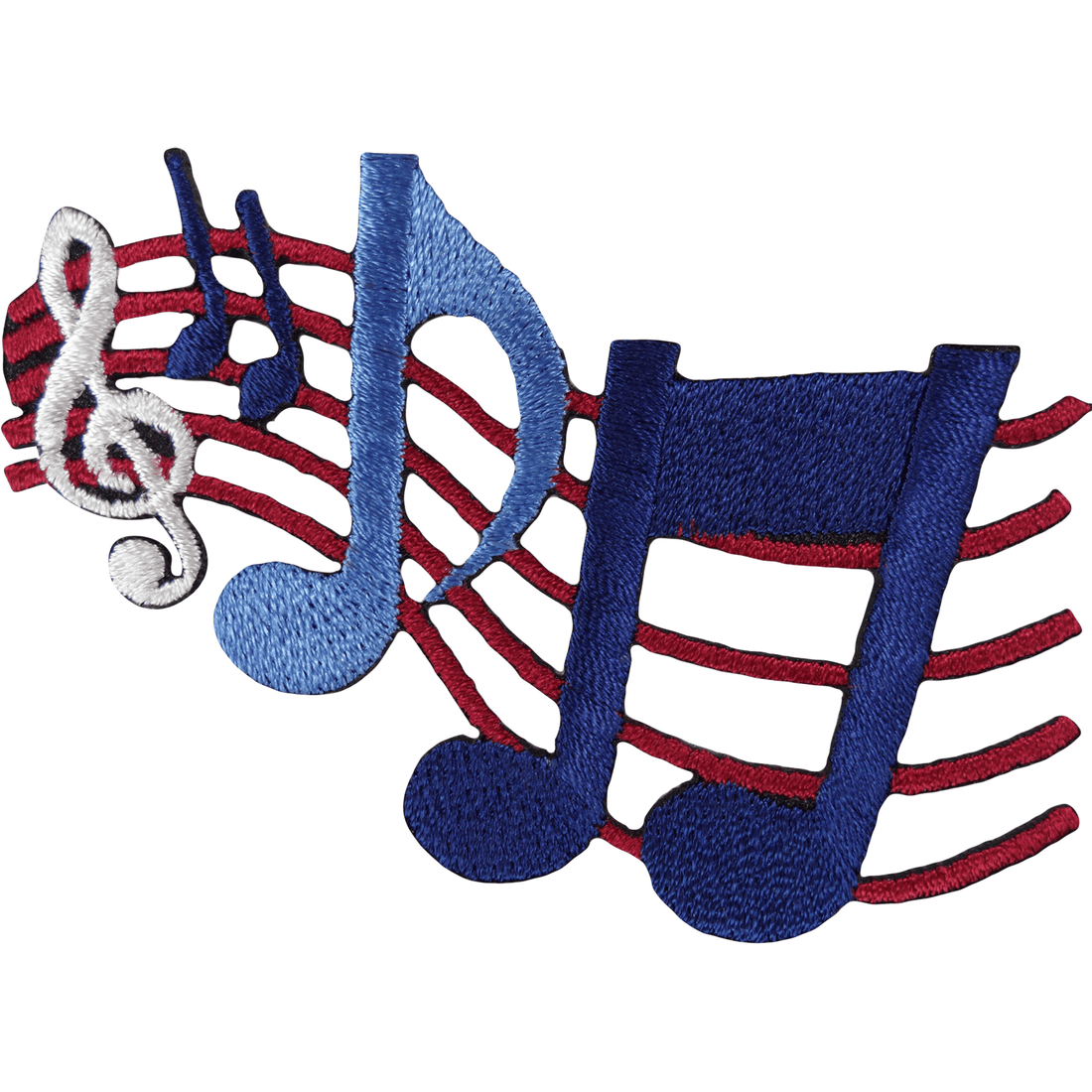 Music Notes Patch Iron Sew On Embroidered Badge Musical Sheet Clothing
