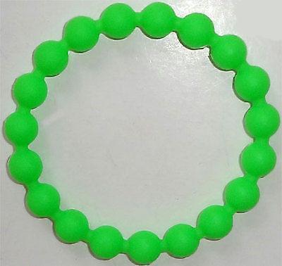 Neon Green Rubber Silicone Ball Friendship Charm Cuff Bracelet Wristband Bangle Neon Green Rubber Silicone Ball Friendship Charm Cuff Bracelet Wristband Bangle