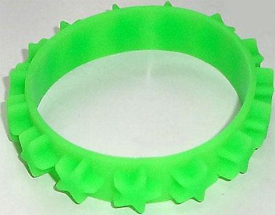 Neon Green Rubber Silicone Stars Bracelet Wristband Bangle Mens Womens Jewellery