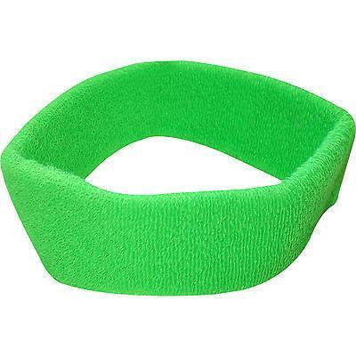Neon Green Sports Head Sweatband Hairband Sweat Band Headband Tennis Running Gym