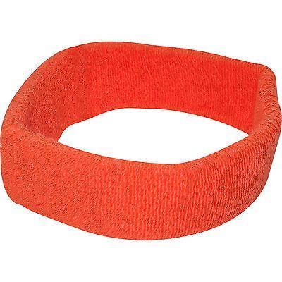 Neon Orange Sports Head Sweatband Hairband Sweat Band Headband Cycling Cardio