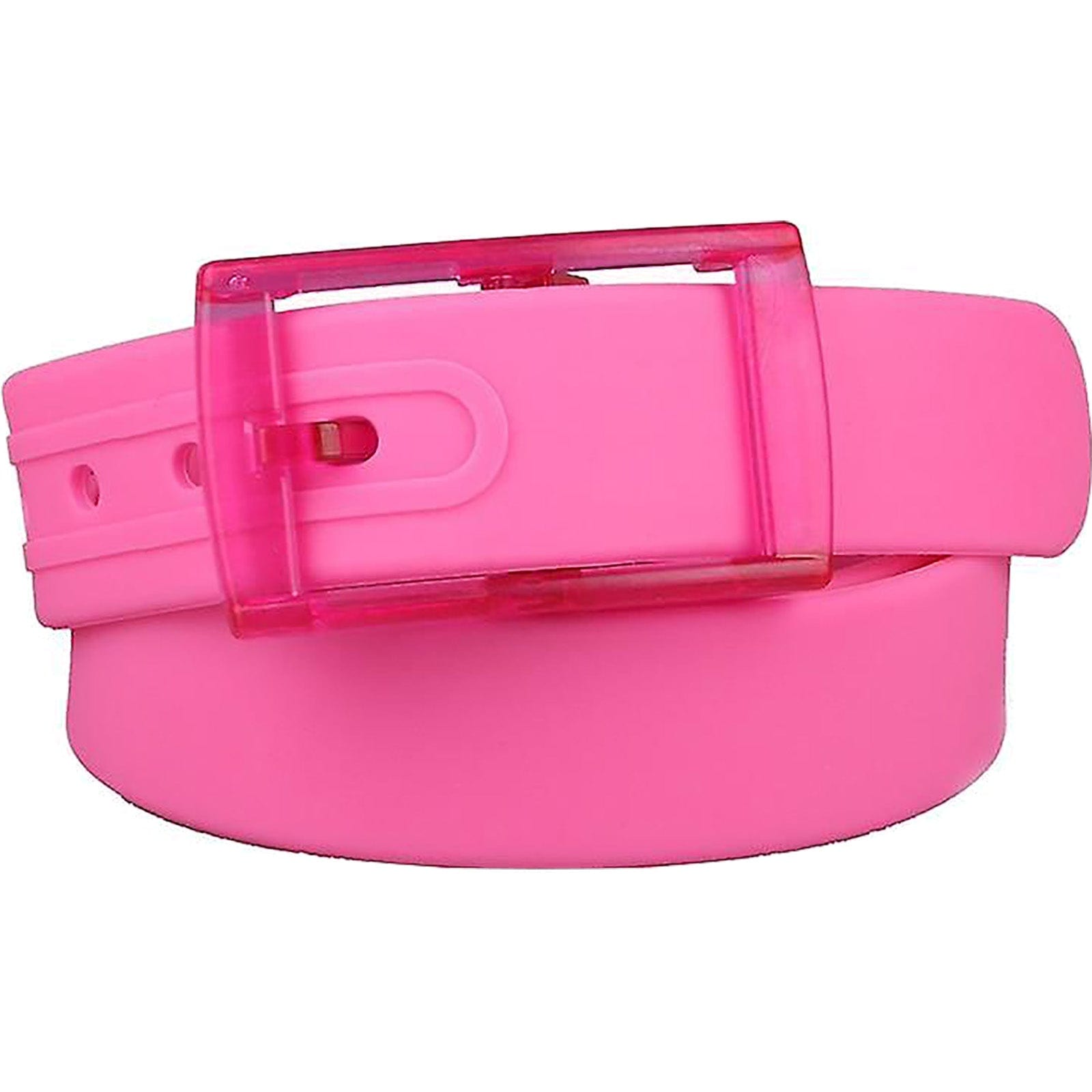 Neon Pink Silicone Rubber Belt Mens Womens Ladies Metal Detector Free Travel