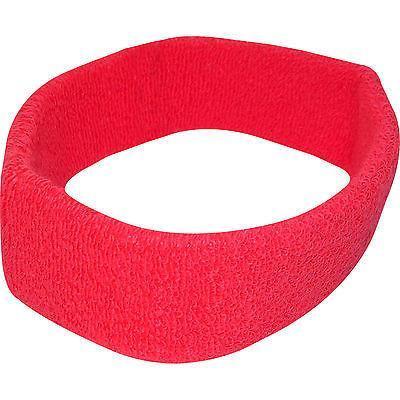 Neon Pink Sports Head Sweatband Hairband Sweat Band Headband Body Pump Combat