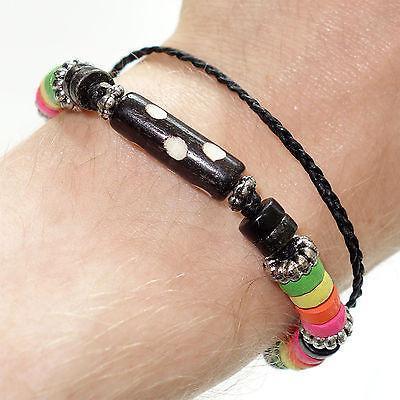 Neon Surfer Wristband Cuff Friendship Charm Bracelet Bangle Ladies Girls Jewelry
